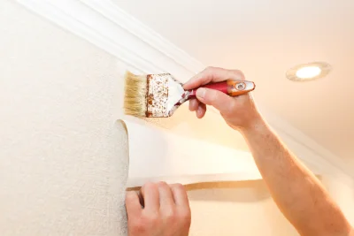 Pose de papier peint à Gimont — revêtements muraux et toiles de verre